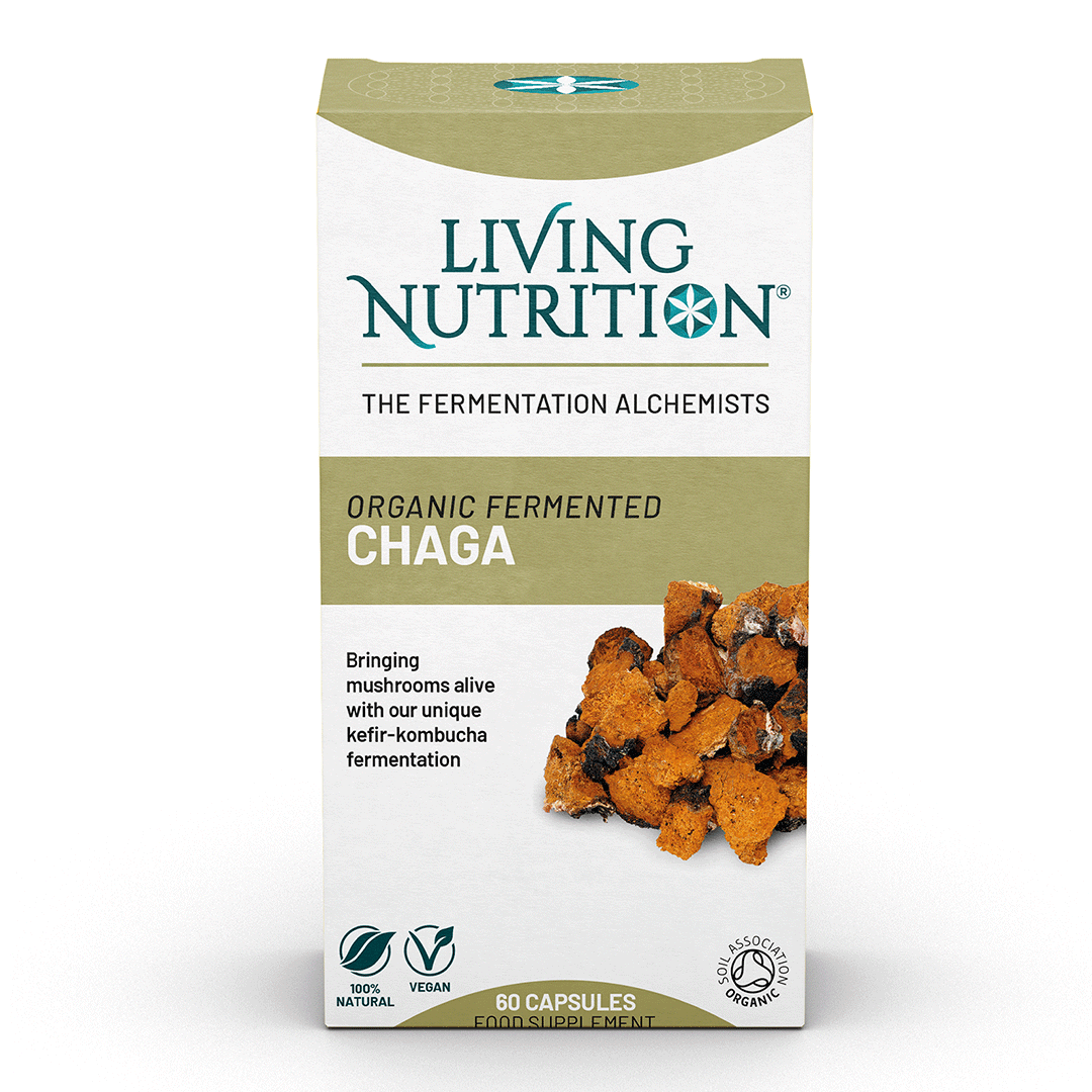 Living Nutrition Organic Fermented Chaga 60 kapslar