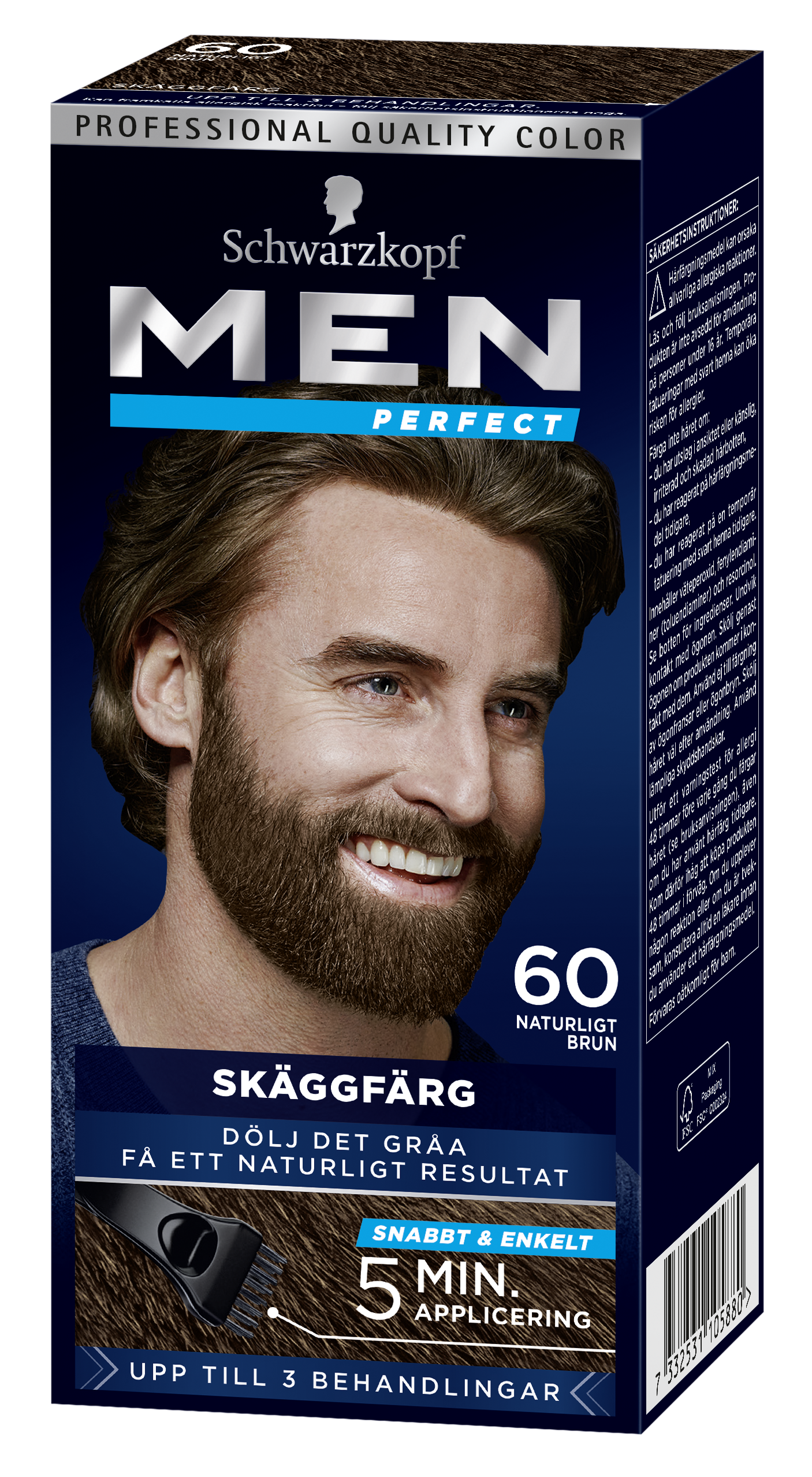 Schwarzkopf Men Perfect Skäggfärg 60 Brown