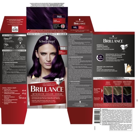 Schwarzkopf Brillance Hårfärg 703 DarkAmethyst