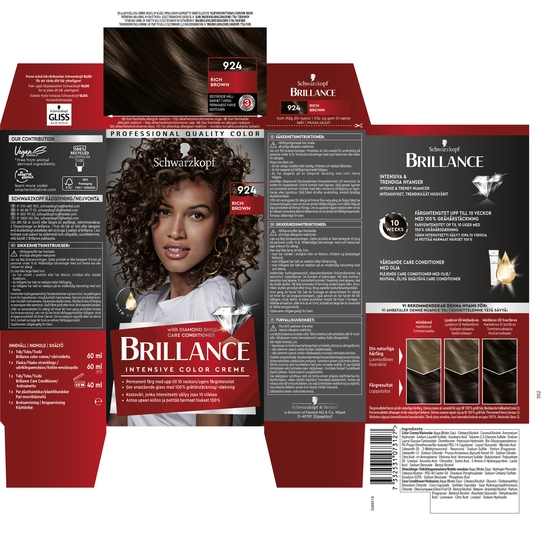 Schwarzkopf Brillance Hårfärg 924 ChocoCouture