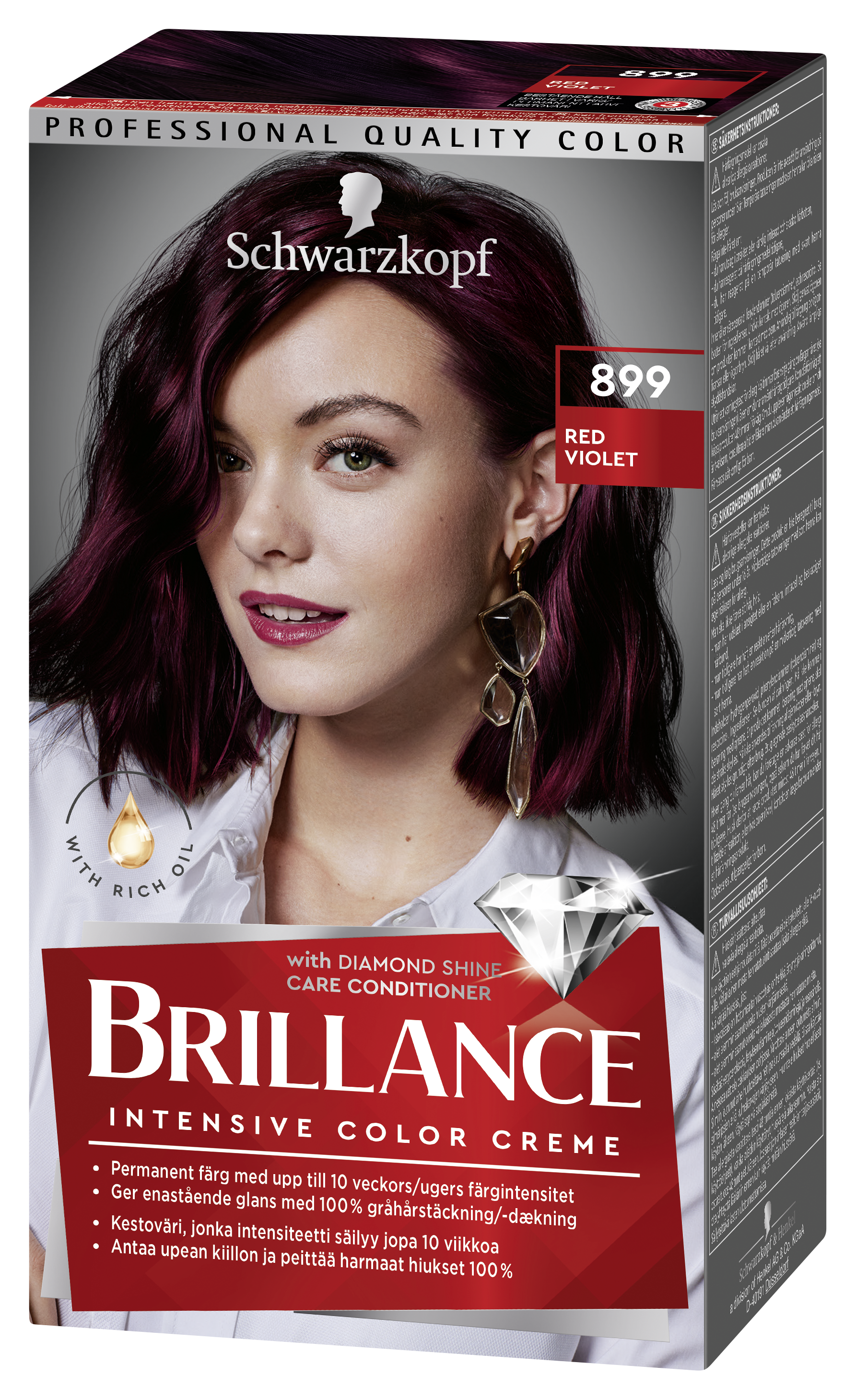 Schwarzkopf Brillance Hårfärg 899 Red Violet