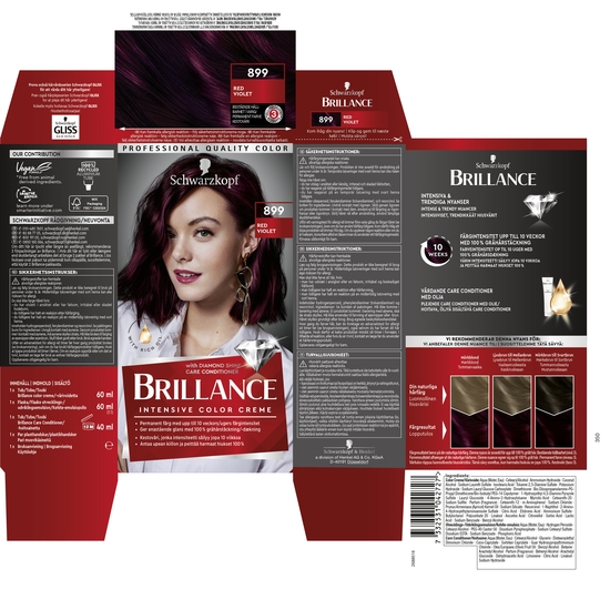 Schwarzkopf Brillance Hårfärg 899 Red Violet