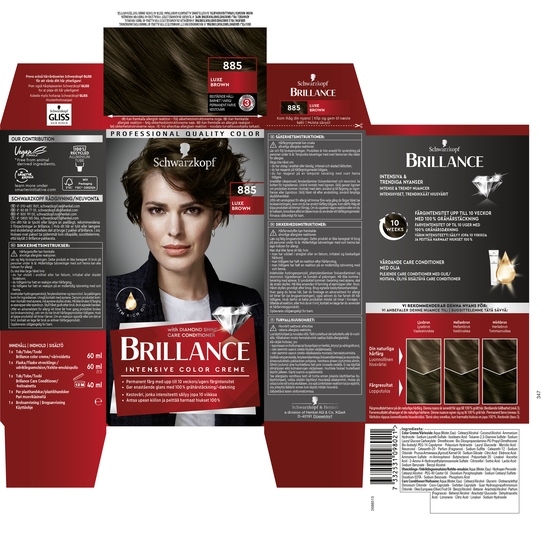 Schwarzkopf Brillance Hårfärg 885 Luxe Brown