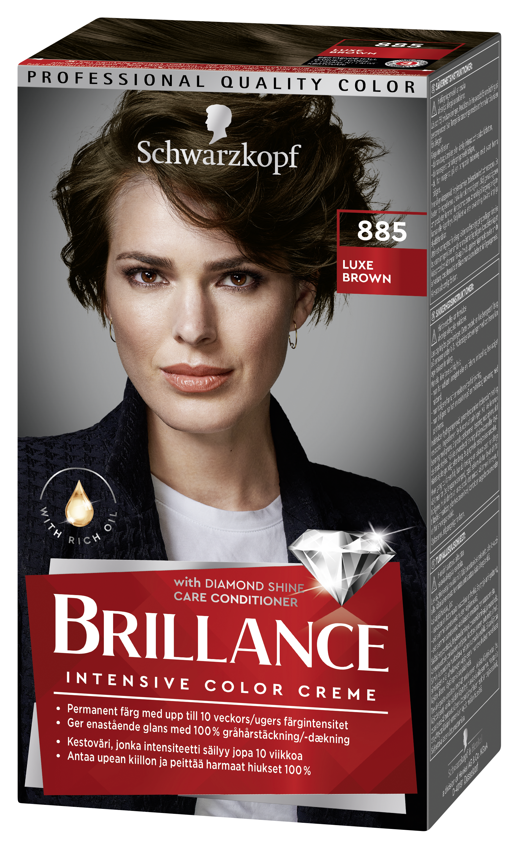 Schwarzkopf Brillance Hårfärg 885 Luxe Brown