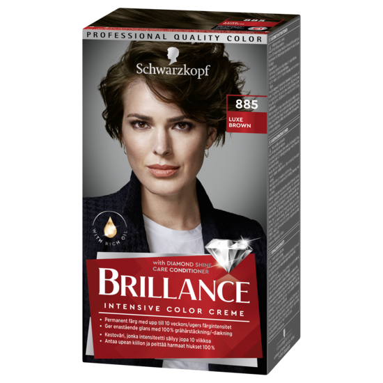Schwarzkopf Brillance Hårfärg 885 Luxe Brown