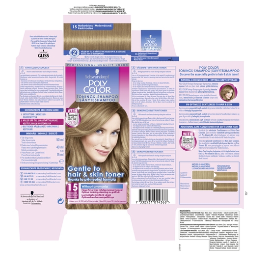 Schwarzkopf Poly Color Toningsschampo TS 15 Medium Blonde
