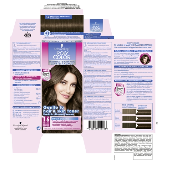 Schwarzkopf Poly Color Toningsschampo TS 16 Medium Brown