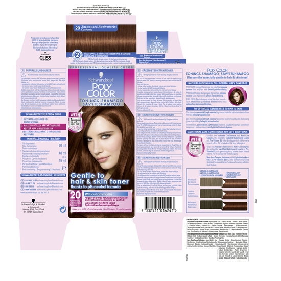 Schwarzkopf Poly Color Toningsschampo TS 20 Chestnut