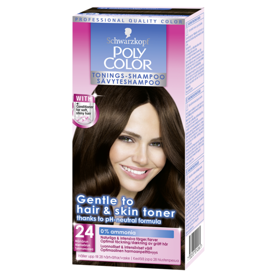 Schwarzkopf Poly Color Toningsschampo TS 24 Dark Brown