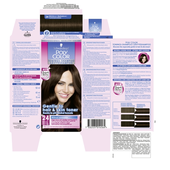 Schwarzkopf Poly Color Toningsschampo TS 24 Dark Brown