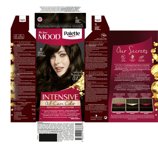 Schwarzkopf Mood Palette Hårfärg 11 Svartbrun