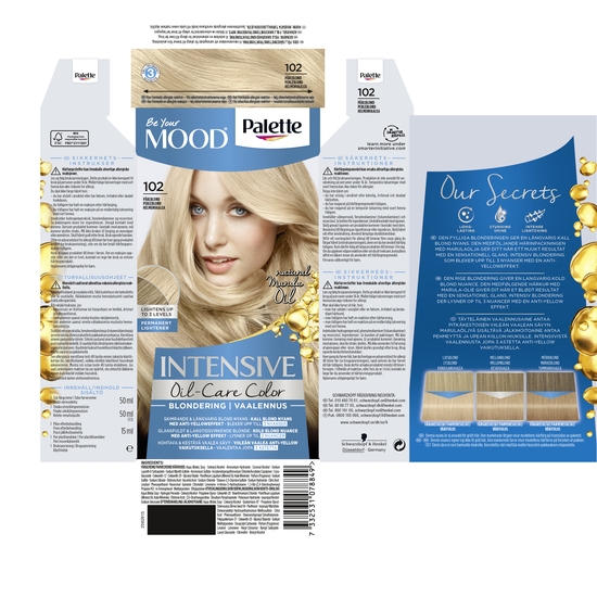 Schwarzkopf Mood Palette Blekning 102 Pärlblond