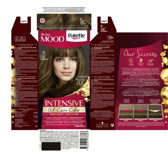 Schwarzkopf Mood Palette Hårfärg 8 Ljusbrun