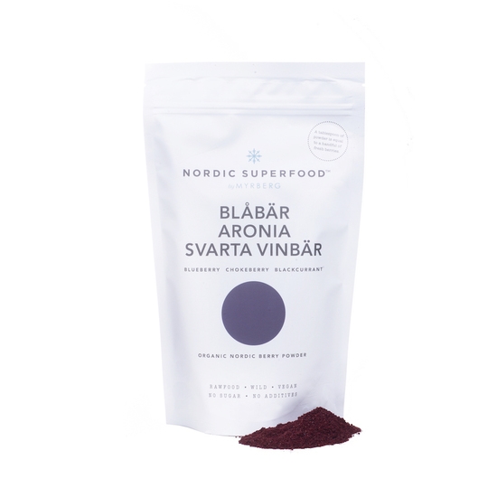 Nordic Superfood Blue - Blåbär, aronia, svarta vinbär 80 g