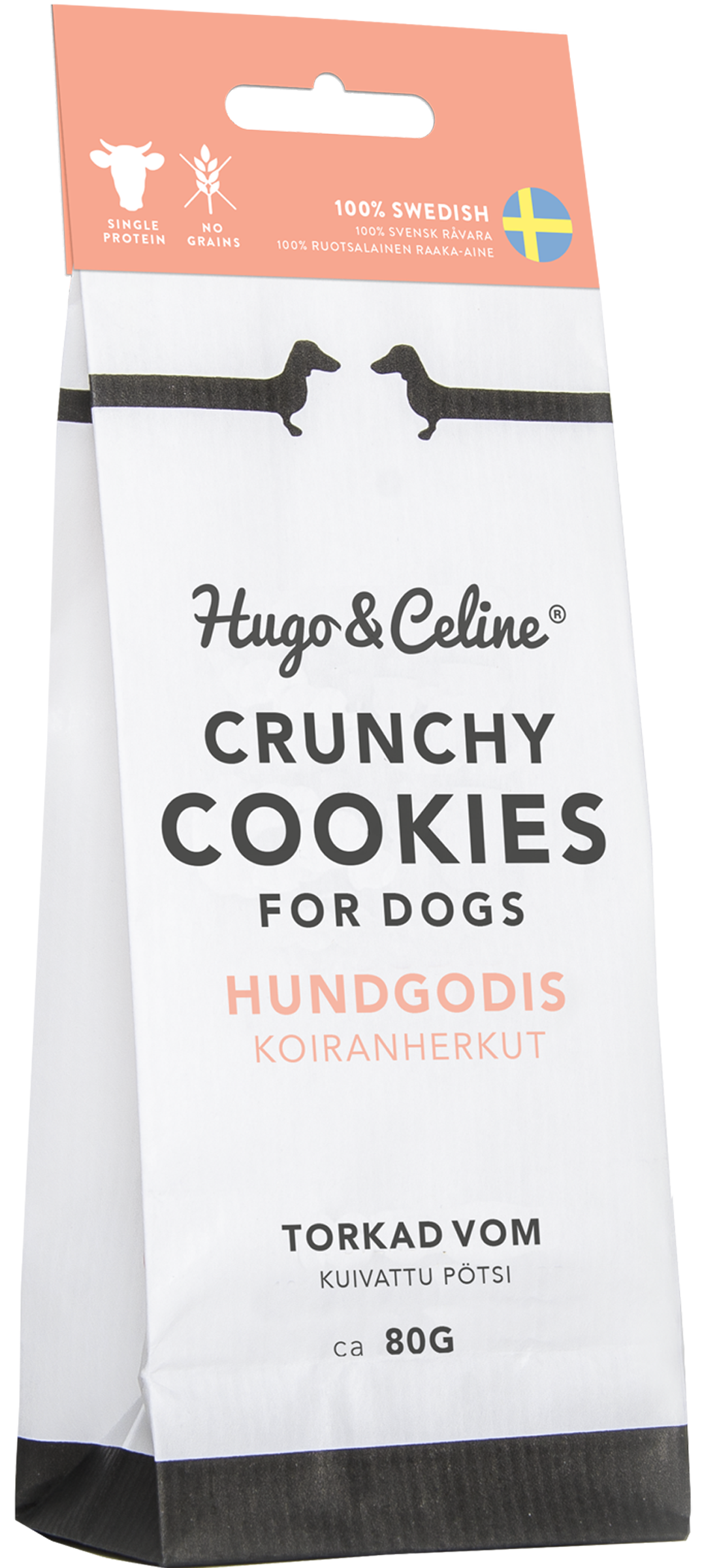 Hugo & Celine Crunchy Cookies I påse 80 g