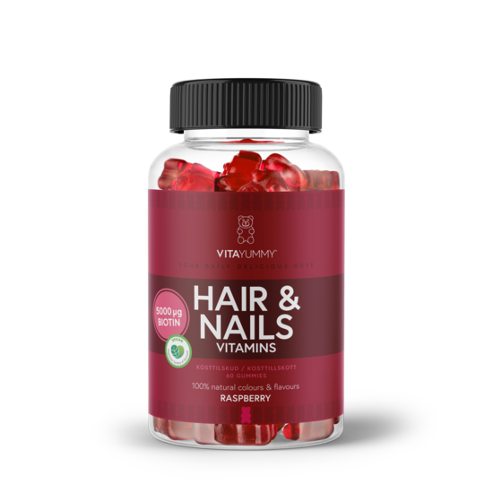 VitaYummy Hair and Nails Raspberry 60 gummies