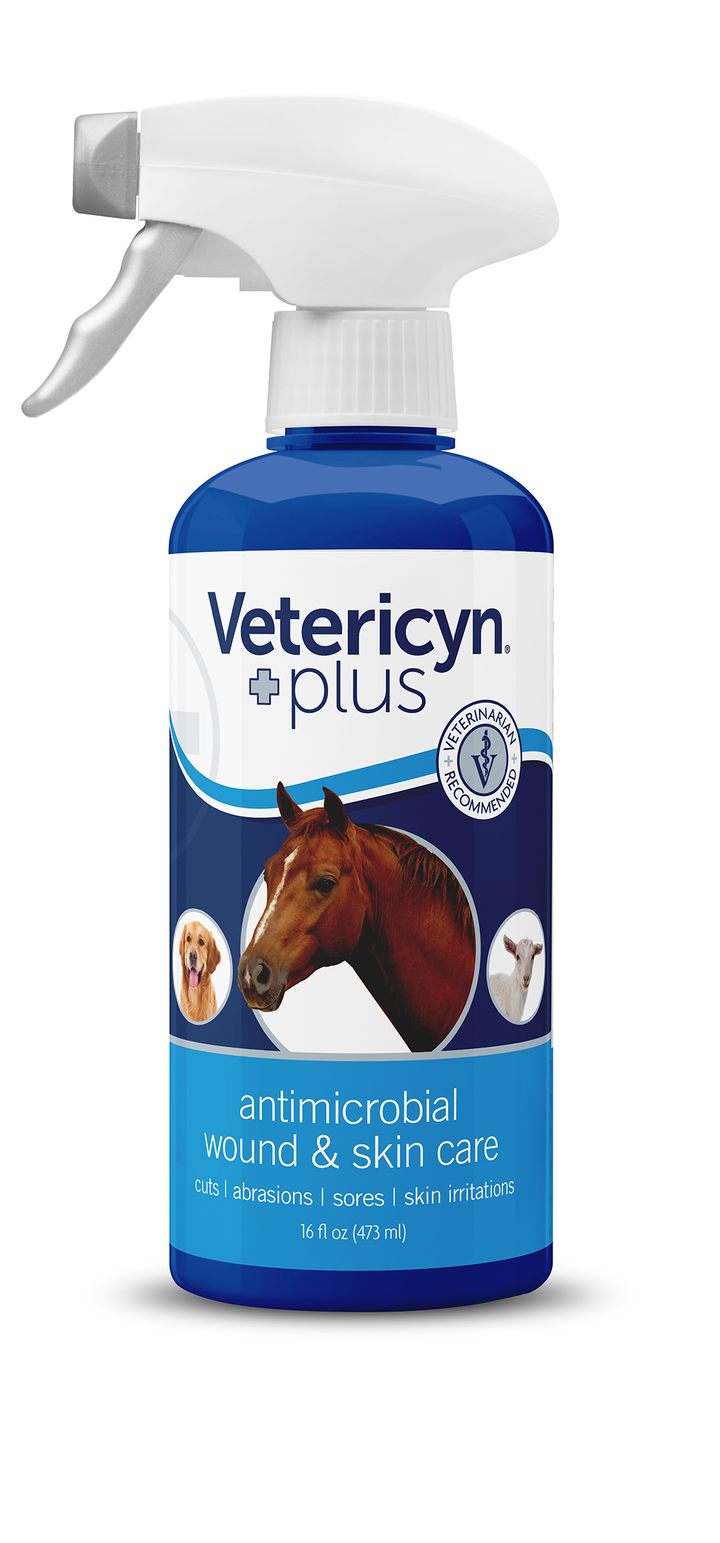 Vetericyn+ Equine Wound & Skin Sårspray 473 ml