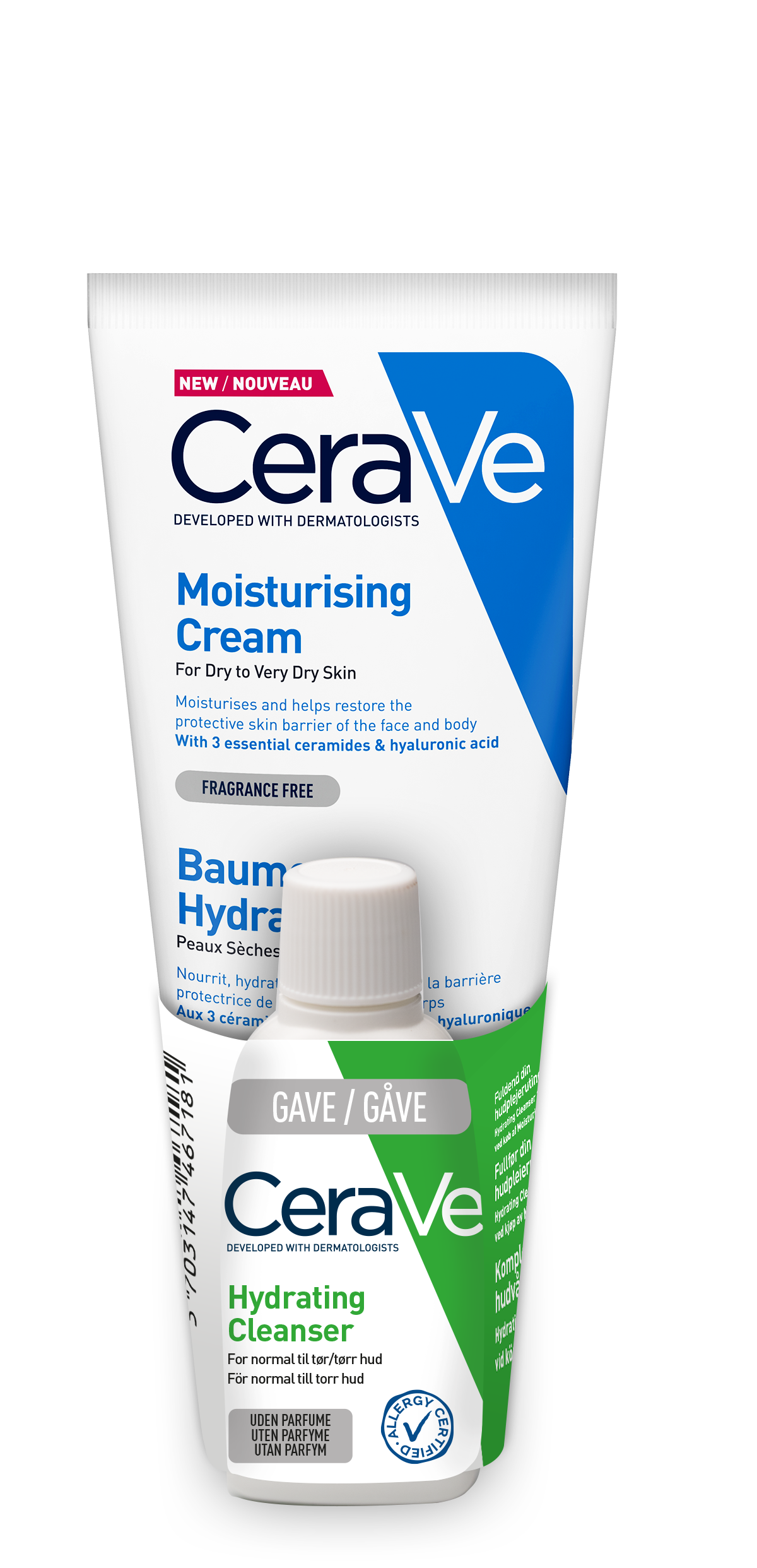 CeraVe Moisturising cream 177 ml + Hydrating cleanser Bundle 20 ml