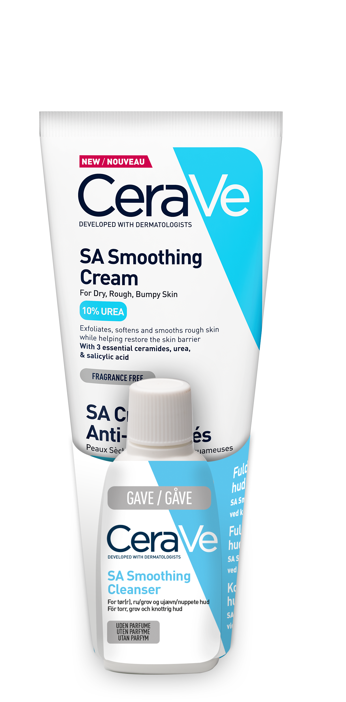 CeraVe SA Smoothing Cream 177 ml + SA Smoothing Cleanser Bundle 20 ml