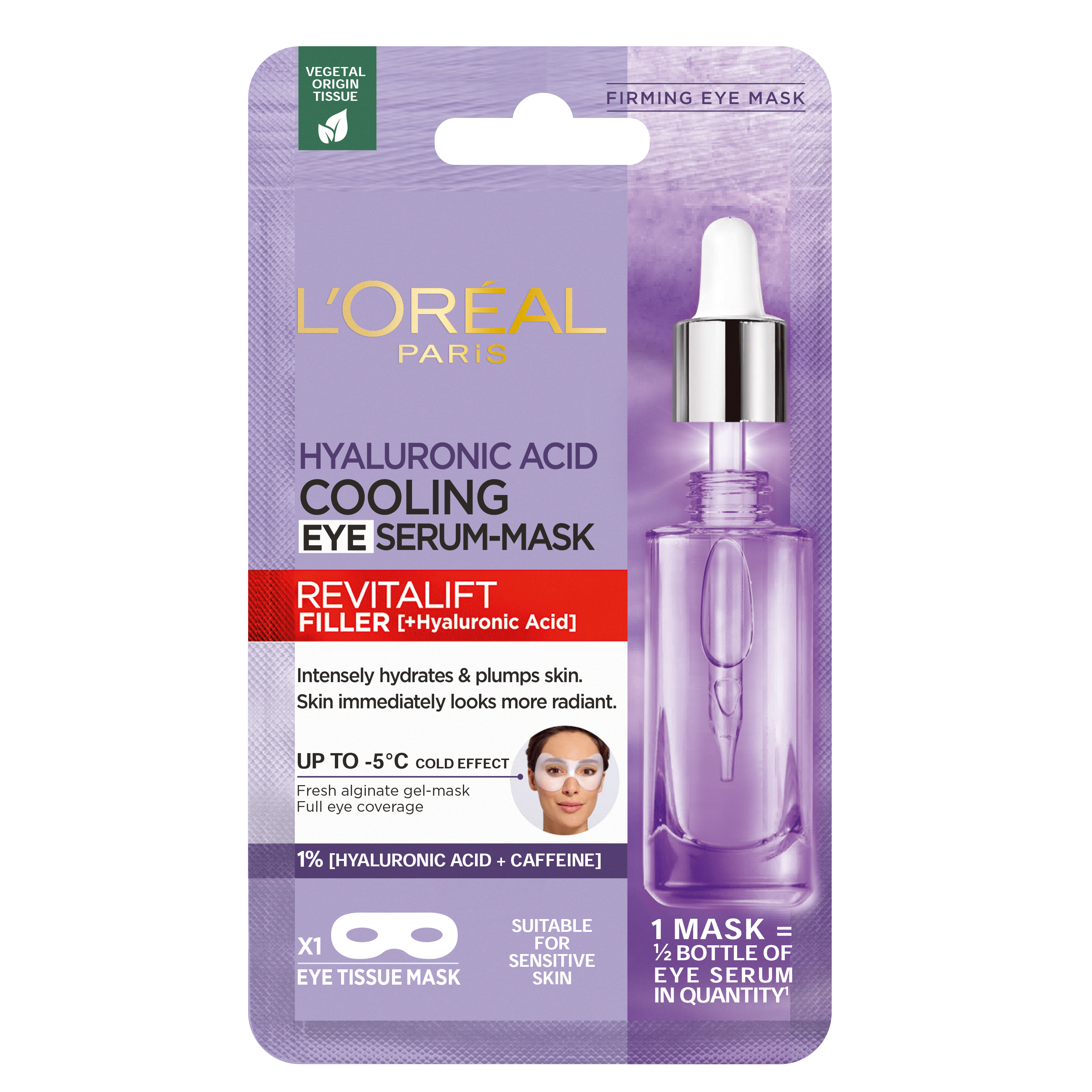 L'Oréal Paris Revitalift Filler Eye Mask Hyaluronic Cooling Eye Serum-Mask 11 g