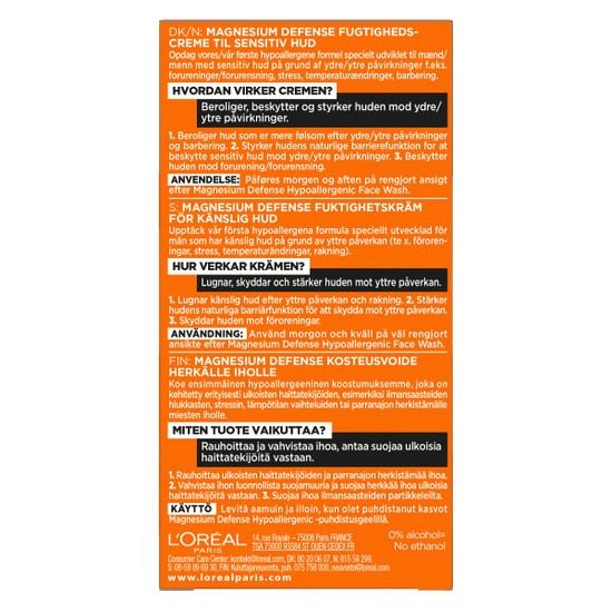 L'Oréal Paris Men Expert Magnesium Defence Hypoallergenic 24H Moisturiser 50 ml