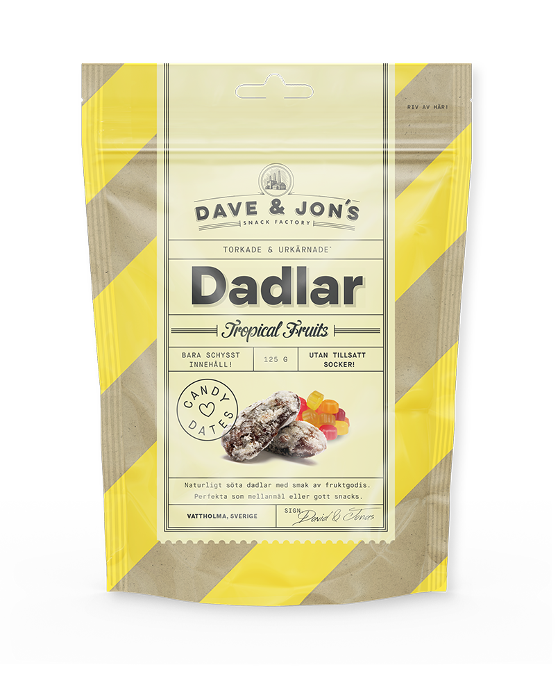 Dave & Jon´s Dadlar Tropical Fruit 125 g
