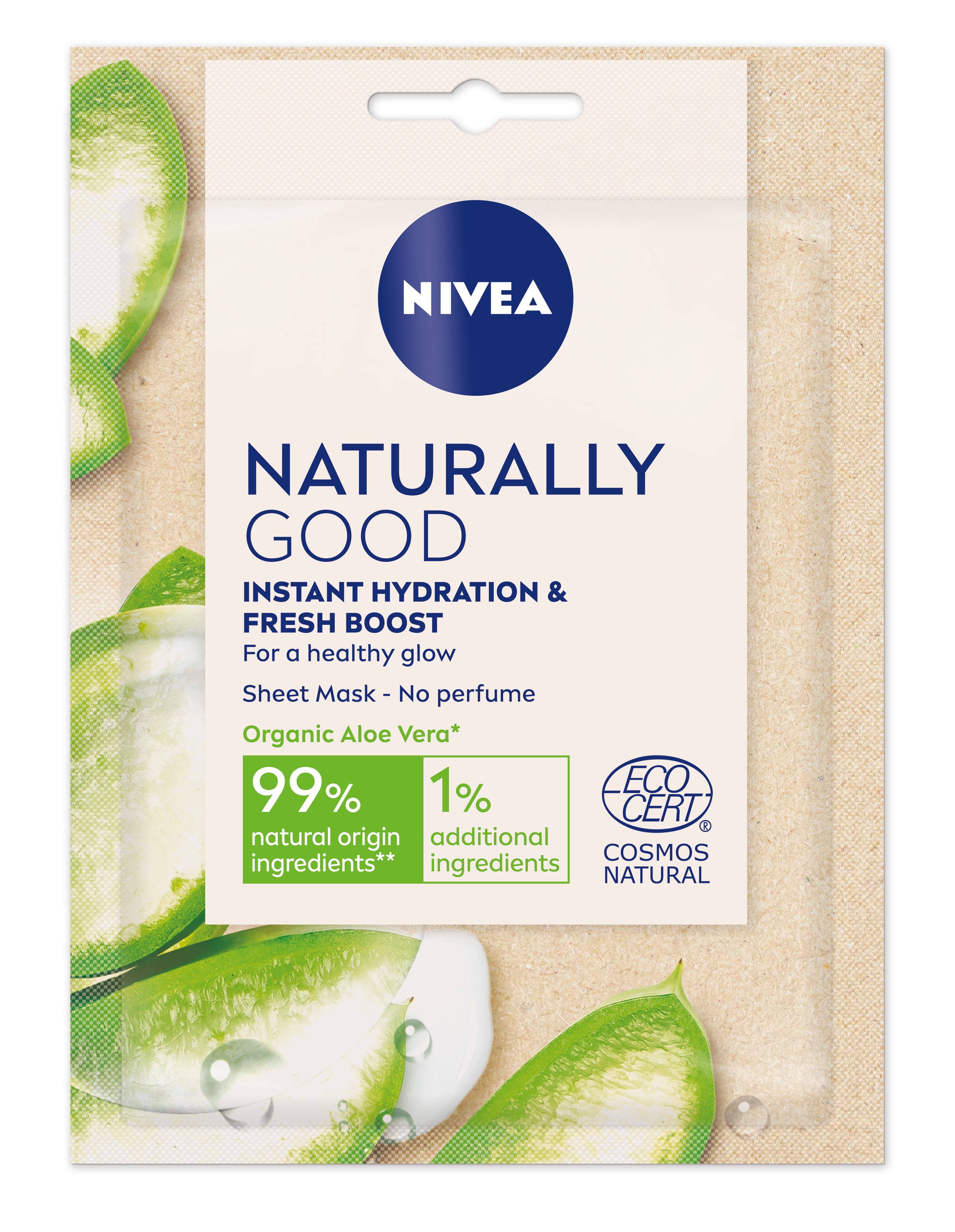NIVEA Naturally Good Aloe Vera Sheet Mask 1 st