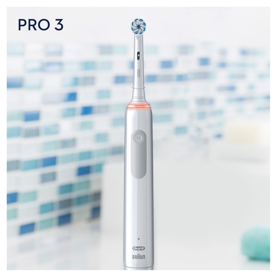 Oral-B Pro 3 3000 Sensitive Vit Eltandborste