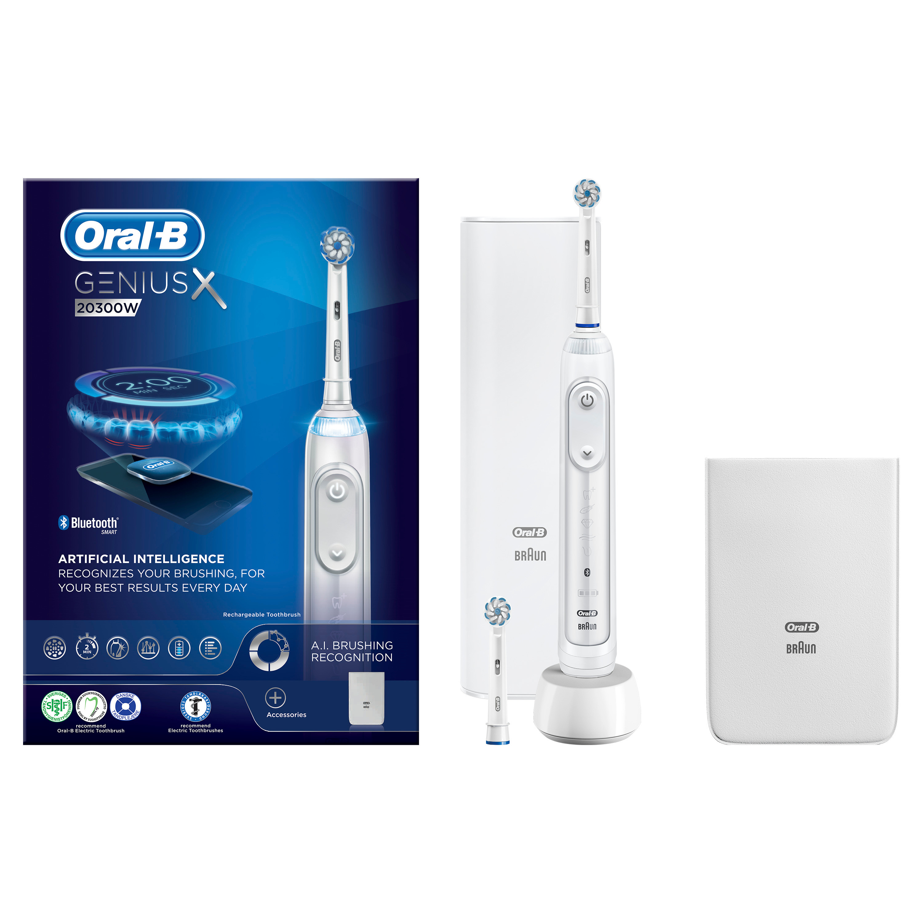 Oral-B Genius X 20300W Vit Eltandborste