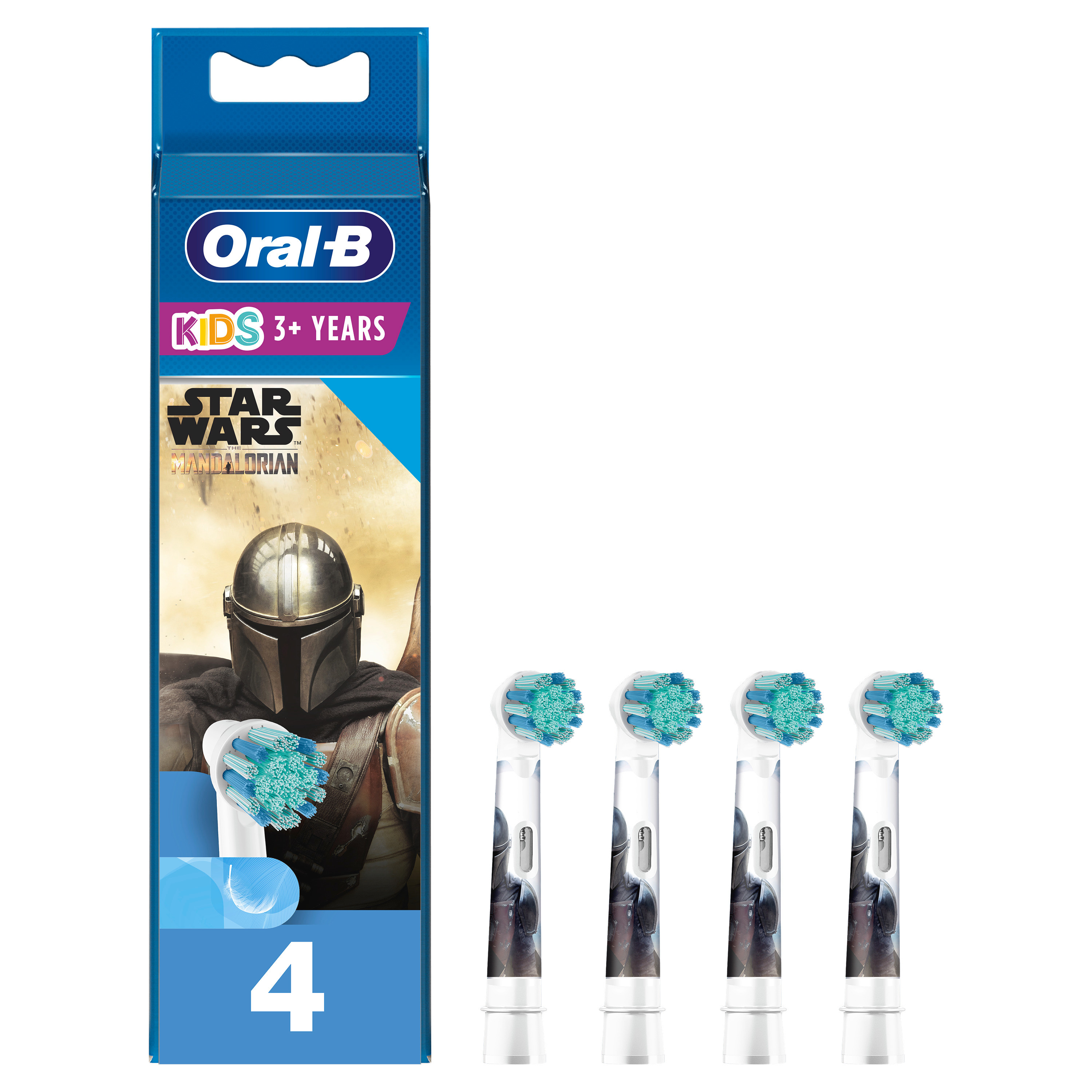 Oral-B Kids Star Wars Mandalorian Extra Soft Tandborsthuvud 3+ år 4 st