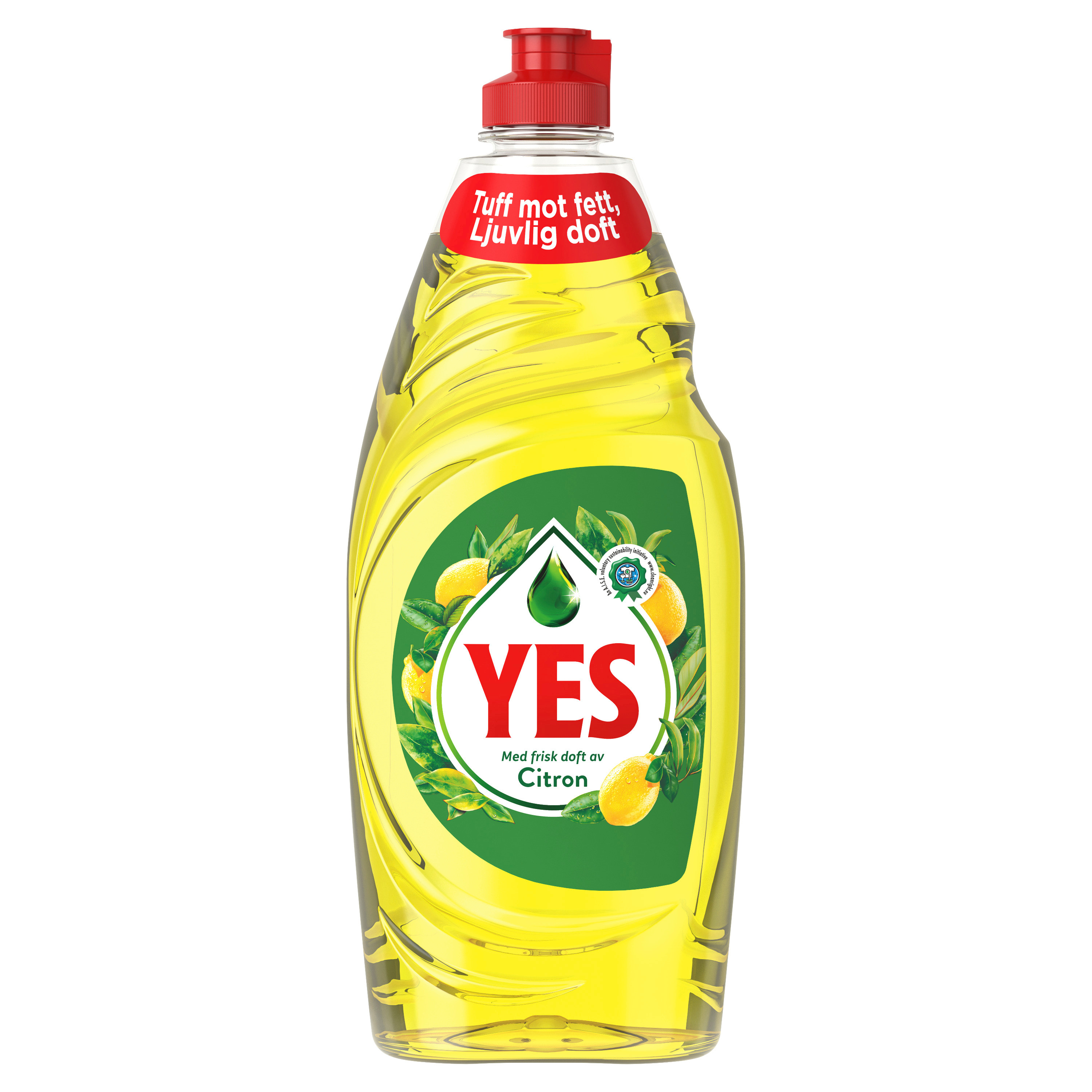 YES Original Lemon Diskmedel Grön Med LiftAction 650 ml