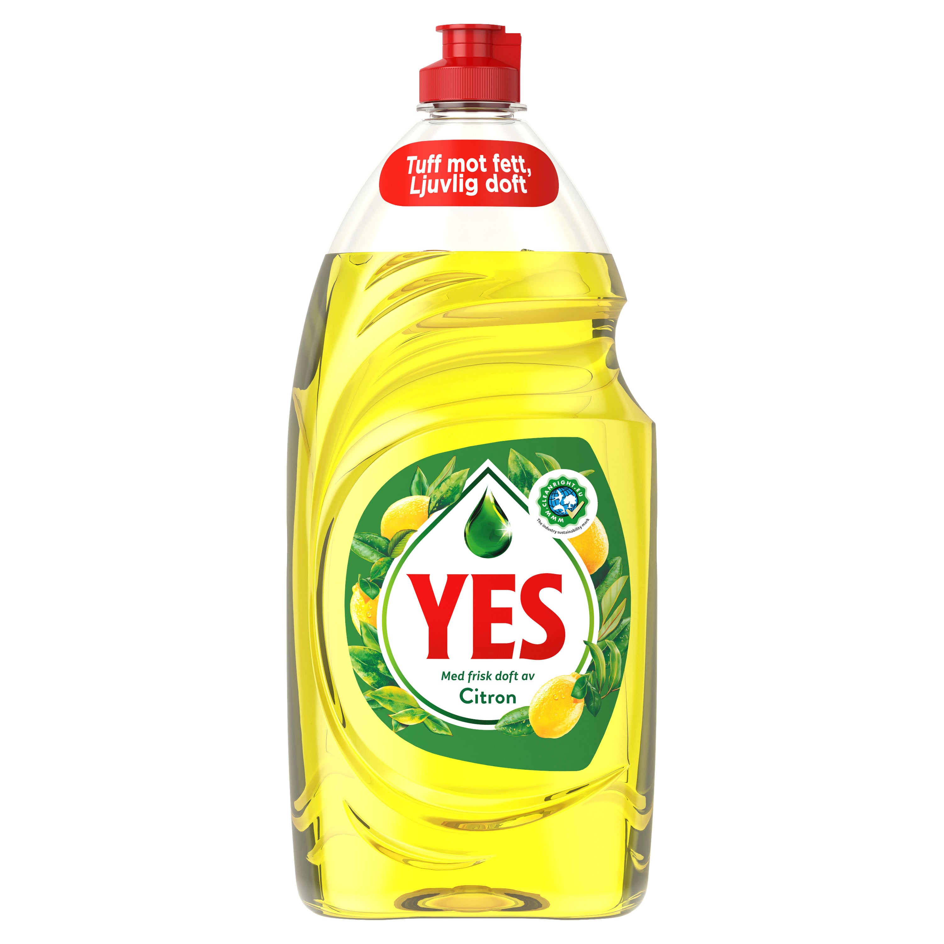 YES Original Lemon Diskmedel Grön Med LiftAction 900 ml