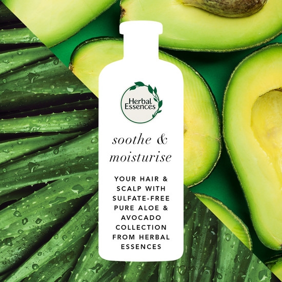 Herbal Essences Sulfate Free Schampo Aloe+Avokado-olja 380 ml