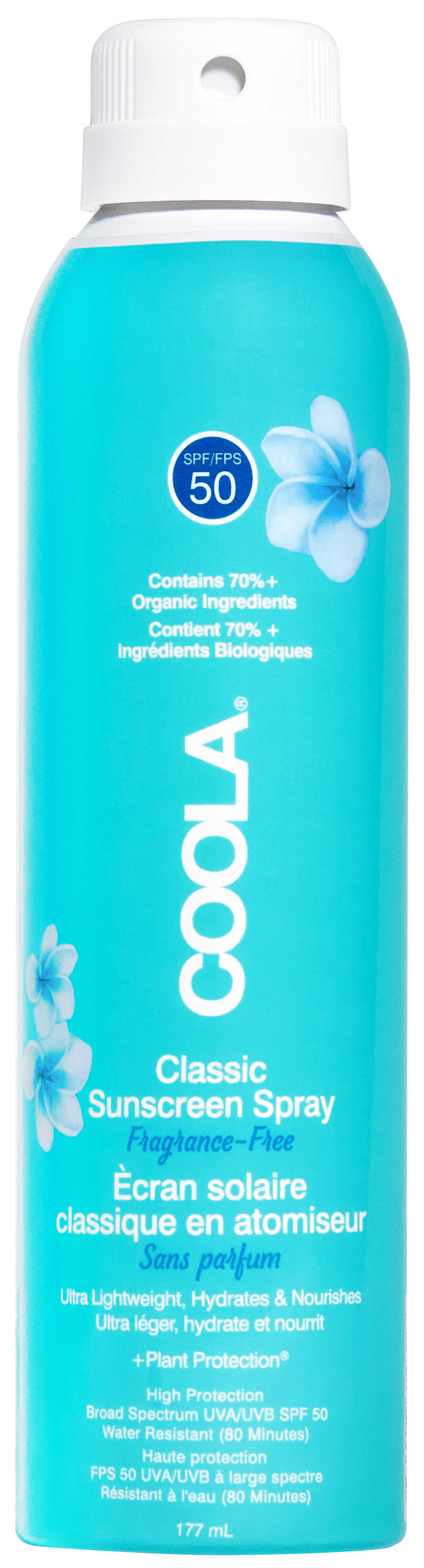 COOLA Classic Body Spray Fragrance-Free SPF50 177 ml