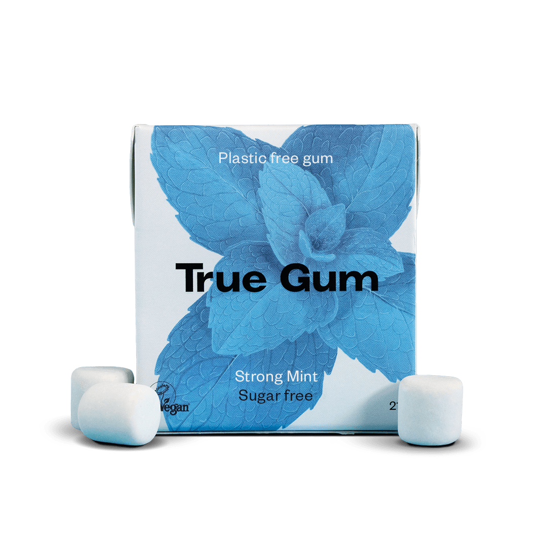True Gum Plastfritt Tuggummi Strong Mint 21 g