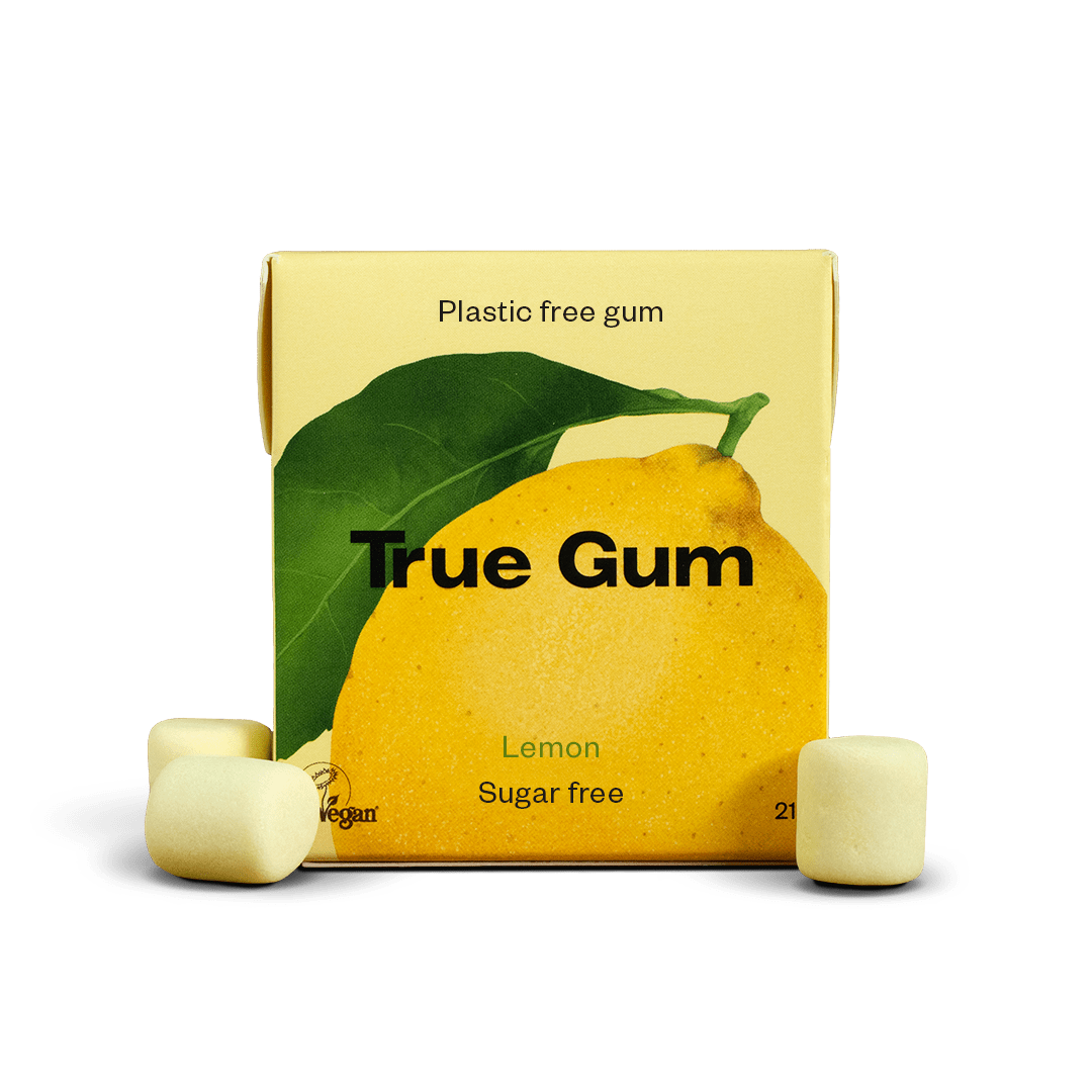 True Gum Plastfritt Tuggummi Lemon 21 g