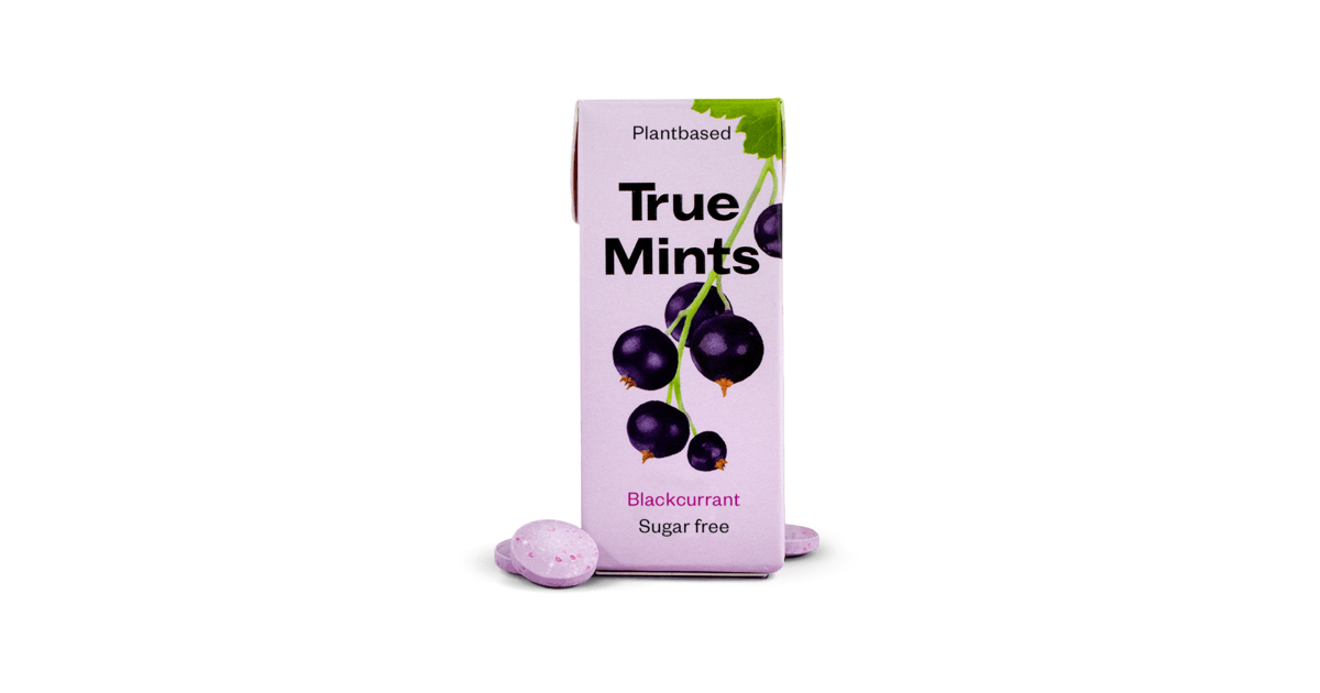 True Mints Köp True Mints Plantbased Blackcurrant 21 g | MEDS Apotek