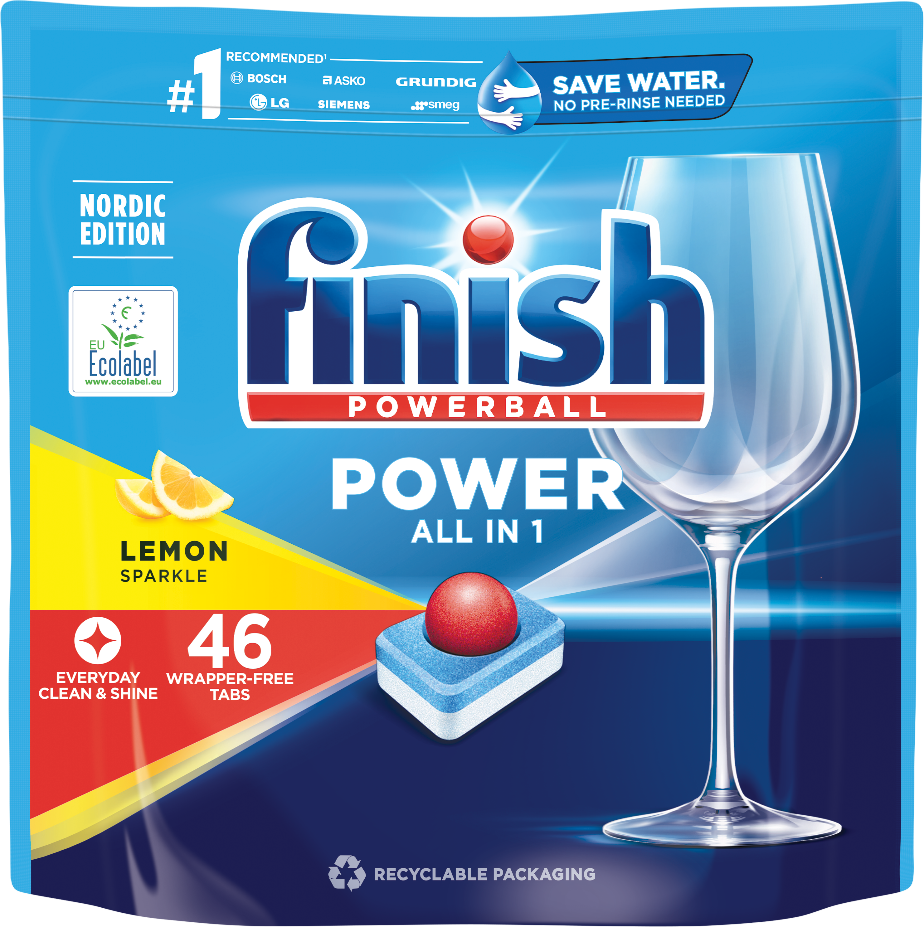 Finish Power All in One Lemon 46 tabletter