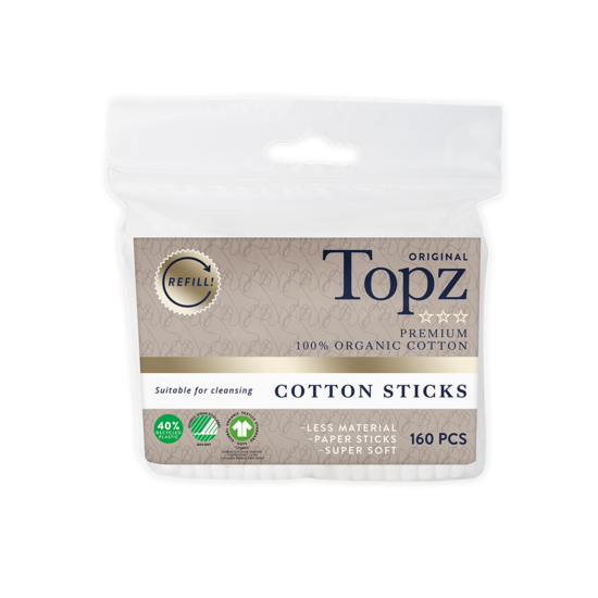 Topz Premium Refill Cotton Sticks 160st