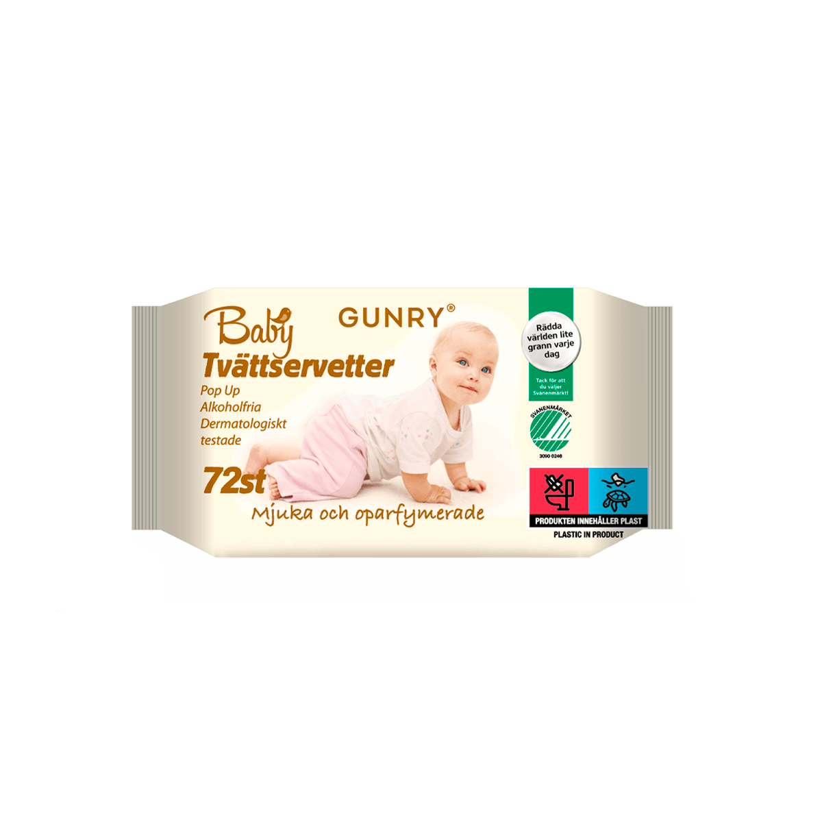 Gunry Baby Tvättservetter Oparfymerade 72 st