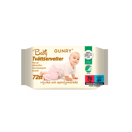Gunry Baby Tvättservetter Oparfymerade 72 st