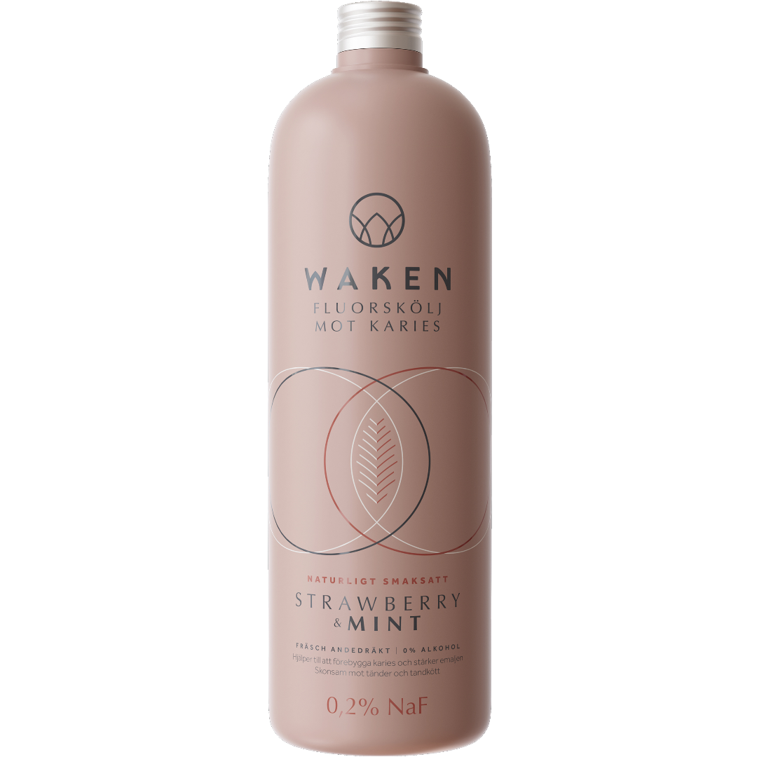 Waken Fluorskölj Strawberry&Mint 500 ml