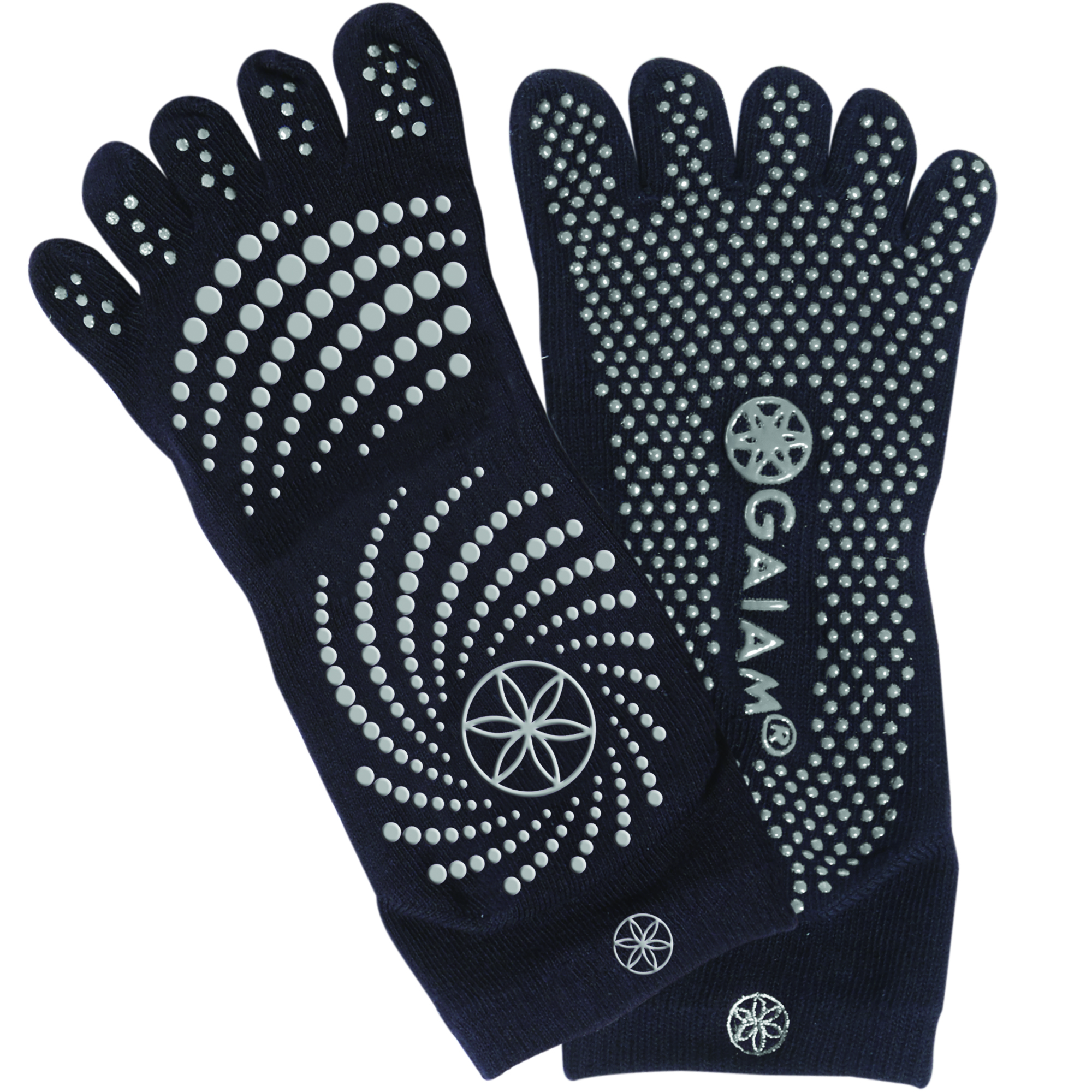 Gaiam Grey Grippy Yoga Socks Small/Medium