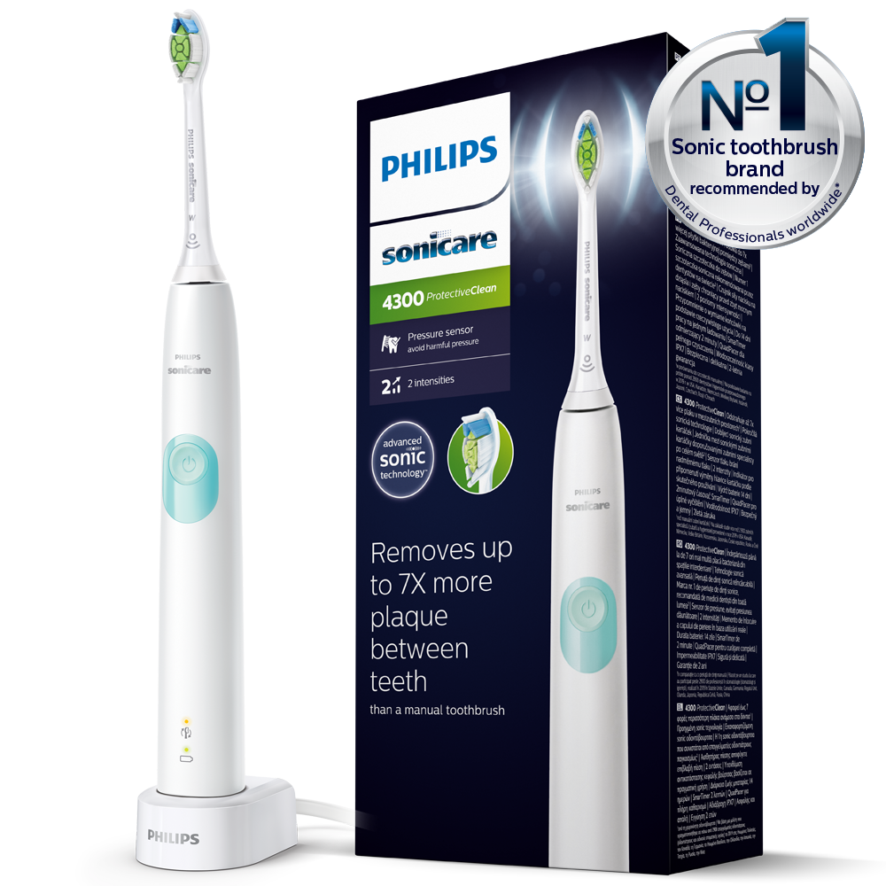 Philips Sonicare Protective Clean 4300 Eltandborste Vit