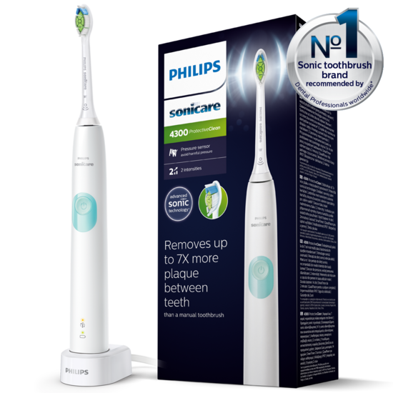 Philips Sonicare Protective Clean 4300 Eltandborste Vit
