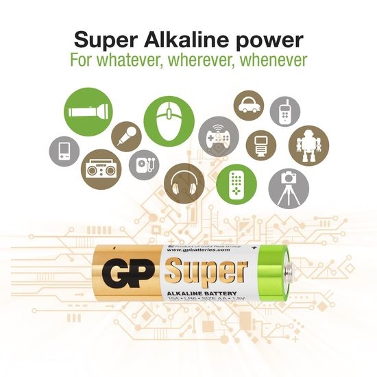GP Batteries Super Alkaline AA-batteri 15A / LR6 20 st