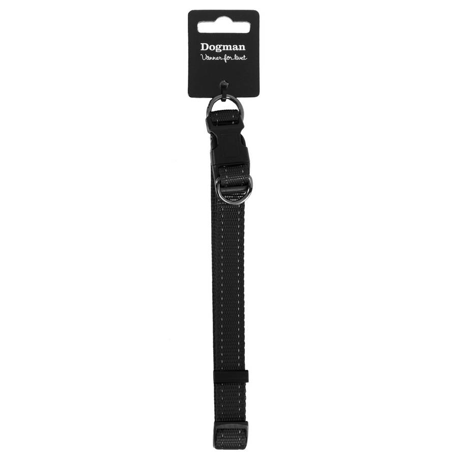 Dogman Justerbart Halsband Iris Svart 35-50 cm