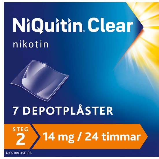 NiQuitin Clear, depotplåster 14 mg/24 timmar 7 st