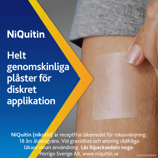 NiQuitin Clear, depotplåster 7 mg/24 timmar 7 st