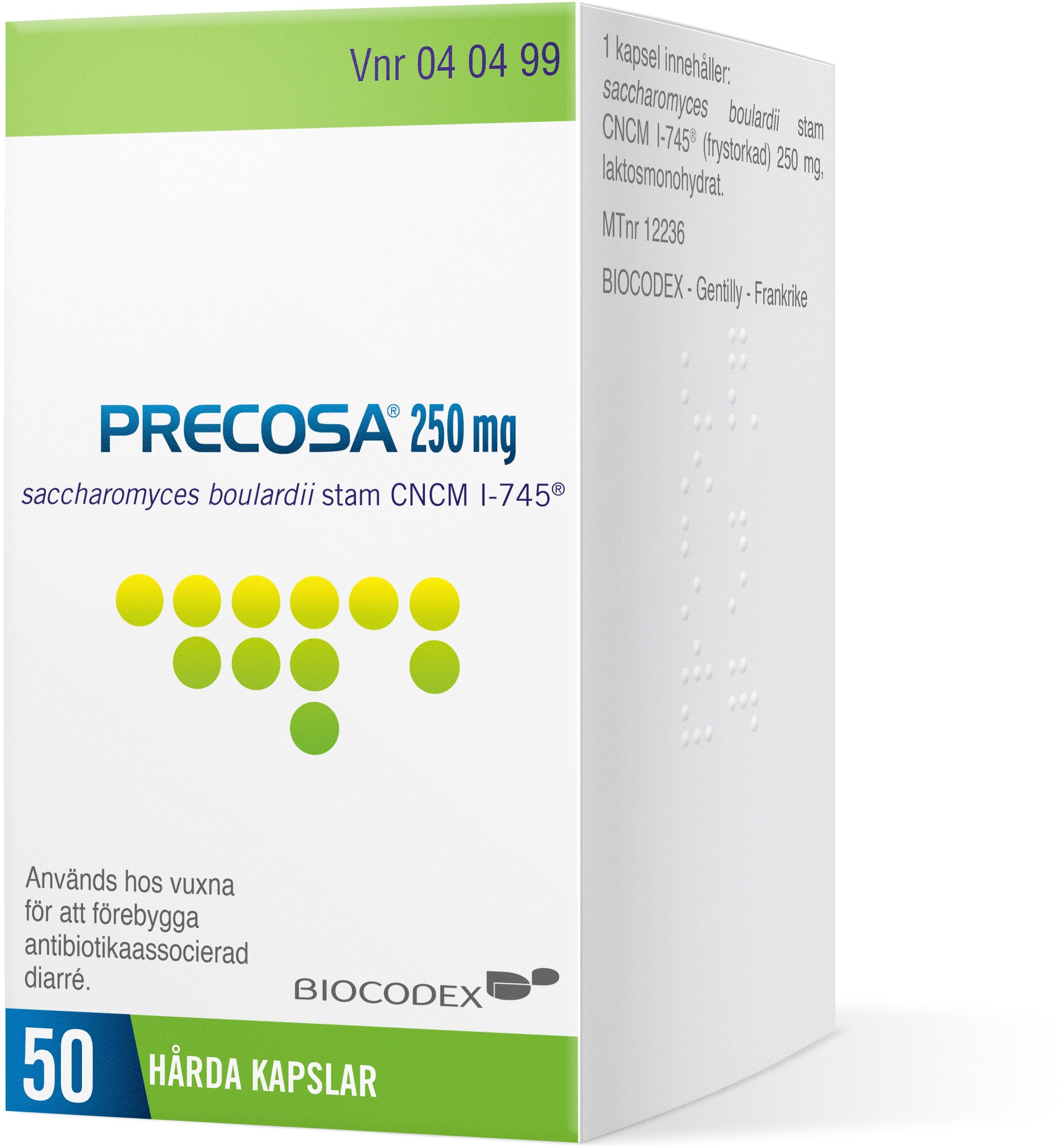 Precosa 250 mg 50 kapsel/kapslar Kapsel, hård